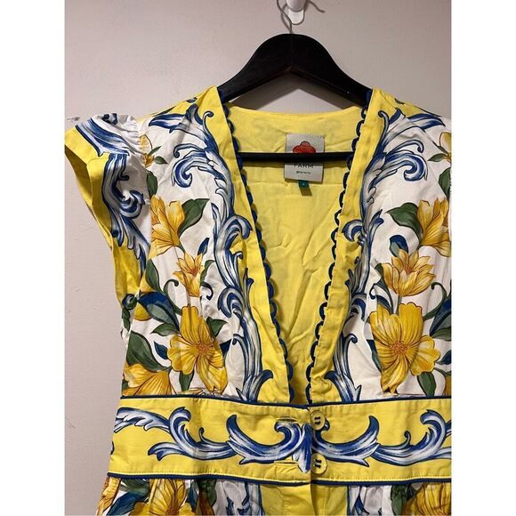 Farm Rio Women's Multicolor Sicily Scarf Print Cotton Maxi Dress Size Small NWOT - Picture 9 of 15